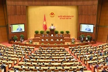 Quang cảnh phiên bế mạc Kỳ họp thứ 3, Quốc hội khóa XV, chiều 16/6. (Ảnh: LINH NGUYÊN)
