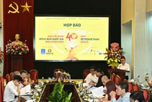 Đồng chí Lê Quốc Minh phát biểu tại cuộc họp báo. Ảnh: Vũ Linh 