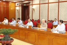 Tổng Bí thư Nguyễn Phú Trọng phát biểu kết luận cuộc họp. (Ảnh: Trí Dũng/TTXVN)