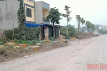 Mặc dù hạ tầng chưa hoàn thiện, nhưng một số lô đất đã được người dân xây nhà sinh sống lâu dài.