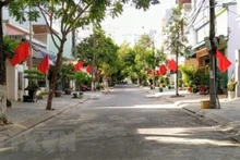 Đường phố khu dân cư 40, phường Hòa Thuận Tây, quận Hải Châu, Đà Nẵng. (Ảnh: TTXVN)