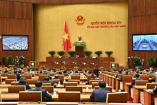 Quang cảnh phiên họp Quốc hội sáng 10/1. (Ảnh: Khoa Linh)