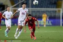 Phạm Tuấn Hải đã chơi xuất sắc trong trận chiến thắng trước đội Trung Quốc. (Ảnh: VFF)
