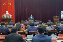 Đồng chí Nguyễn Văn Thắng phát biểu chỉ đạo tại cuộc họp.