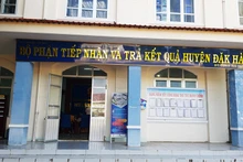 Trụ sở Phòng Tài nguyên và Môi trường huyện Đăk Hà, tỉnh Kon Tum được chuyển thành Bộ phận tiếp nhận và trả kết quả của huyện vào năm 2021.