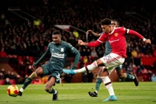 Jadon Sancho ghi bàn mở tỷ số ở phút 25. (Ảnh: Getty)