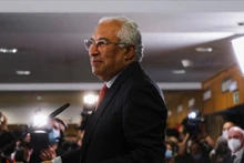 Lãnh đạo đảng Xã hội (PS) Bồ Đào Nha, Thủ tướng Antonio Costa phát biểu sau khi giành chiến thắng cuộc bầu cử tại Lisbon, 31/1/2022. (Ảnh: Reuters)