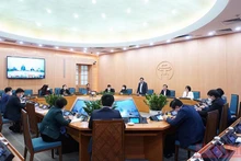 Ban Chỉ đạo phòng, chống dịch Covid-19 TP Hà Nội giao ban trực tuyến.