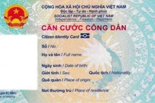 Mẫu Căn cước công dân có gắn chíp điện tử.