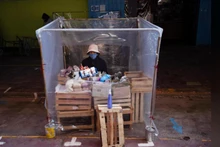 Một gian hàng tại chợ đường phố ở Jujuy, Argentina, ngày 27-8. (Ảnh: Reuters)