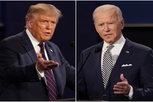 Tổng thống Donald Trump và cựu Phó Tổng thống Joe Biden. (Ảnh: AP)