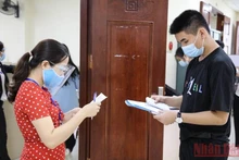 Thí sinh làm thủ tục dự thi Đánh giá năng lực.