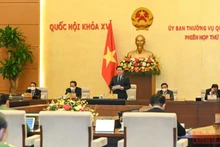 Quang cảnh phiên họp thứ 9 Ủy ban Thường vụ Quốc hội khóa XV. (Ảnh Duy Linh)