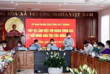 Buổi làm việc giữa Đoàn công tác và lãnh đạo tỉnh Sóc Trăng.