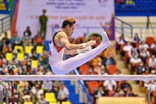 Đinh Phương Thành giành Huy chương Vàng ở nội dung xà kép. 