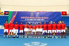 Đội tuyển quần vợt Việt Nam sẵn sàng bước vào tranh tài tại SEA Games 31. (Ảnh: VTF)