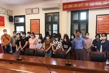 Các đối tượng liên quan đường dây “tín dụng đen” vừa bị triệt phá.