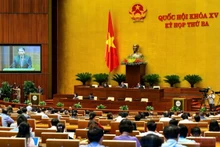 Quang cảnh phiên thảo luận của Quốc hội, chiều 27/5. (Ảnh: LINH KHOA)