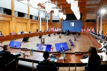 Ngoại trưởng các nước thuộc NATO tại cuộc họp không chính thức ở Berlin (Đức), ngày 15/5/2022. (Ảnh: Reuters)