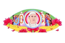 Google Doodle kỷ niệm 110 năm ngày sinh Giáo sư, Bác sĩ Tôn Thất Tùng. (Ảnh: Google)