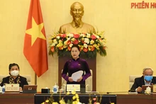 Chủ tịch Quốc hội Nguyễn Thị Kim Ngân phát biểu khai mạc phiên họp.