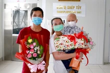 Bệnh nhiân Phan Đình Kh. (30 tháng tuổi) đã được xuất viện vào ngày 14-12 sau khi được Bệnh viện T.Ư Huế ghép tủy thành công. (Ảnh: BV T.Ư Huế cung cấp)
