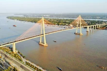 Dự án cầu Rạch Miễu 2 nối tỉnh Tiền Giang và Bến Tre, nằm cách cầu Rạch Miễu hiện hữu khoảng 3,8 km về phía thượng lưu. (Ảnh: VGP)