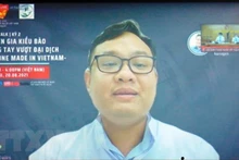 TS Đỗ Minh Sĩ, Giám đốc nghiên cứu phát triển Công ty Nanogen, đơn vị nghiên cứu, sản xuất, thử nghiệm vaccine Nanocovax phát biểu. (Ảnh: TTXVN)