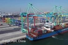 Cảng container thông minh không carbon nằm trong Cảng biển Thiên Tân, phía Bắc Trung Quốc. (Nguồn: news.cn)