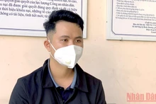 Đối tượng Nguyễn Đình Nhuận đang bị tạm giữ.