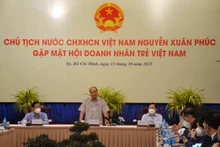 Chủ tịch nước phát biểu tại buổi gặp mặt Hội Doanh nhân trẻ Việt nam.