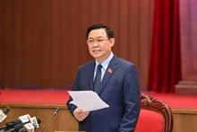 Chủ tịch Quốc hội Vương Đình Huệ phát biểu tại Hội nghị. (Ảnh: DUY LINH)