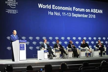Hội nghị WEF về ASEAN diễn ra tại Hà Nội năm 2018. (Ảnh: TTXVN)