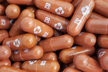 Một viên thuốc điều trị Covid-19 thử nghiệm, mang tên molnupiravir, do Merck và Ridgeback Biotherapeutics phát triển. Ảnh: Reuters.