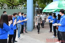 Tại một điểm thi của Thành phố Hà Nội năm 2020. Ảnh: THUỶ NGUYÊN
