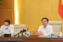 Chủ tịch Quốc hội Vương Đình Huệ tại phiên họp. (Ảnh: DUY LINH)