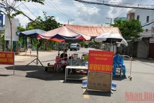 Khu vực phong tỏa phường Long Thạnh.