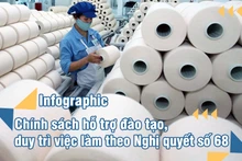 [Infographic] Chính sách hỗ trợ đào tạo, duy trì việc làm theo Nghị quyết số 68