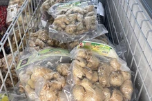 Gừng Việt Nam bày bán tại siêu thị ở khu Haymarket, Sydney.