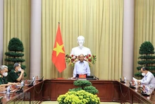 Chủ tịch nước Nguyễn Xuân Phúc phát biểu. (Ảnh: TTXVN)