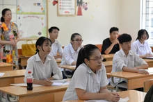 Tại kỳ thi vào lớp 10 Hà Nội năm học 2020-2021 (Ảnh: THUỶ NGUYÊN)