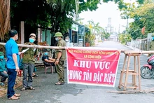 Phong tỏa nơi xuất hiện ca bệnh Covid-19 tại xã Cộng Hiền (huyện Vĩnh Bảo).