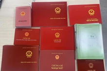 Số giấy tờ giả bị Cơ quan công an thu giữ.