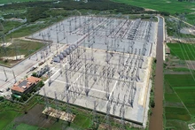 Toàn cảnh Trạm biến áp 500 kV Dốc Sỏi. (ẢNH: QUANG THẮNG)