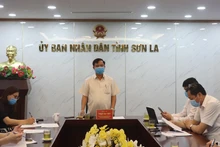 Phó Chủ tịch Ủy ban nhân dân tỉnh Sơn La Phạm Văn Thủy chỉ đạo tại cuộc họp Thường trực Ban Chỉ đạo phòng, chống Covid-19 tỉnh Sơn La.