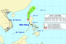 Vị trí và hướng di chuyển của bão số 1 (Choi-wan). (Nguồn: nchmf.gov.vn)