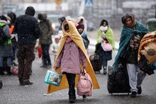 Người tị nạn Ukraine tại Przemysl, Ba Lan. (Ảnh: Reuters)