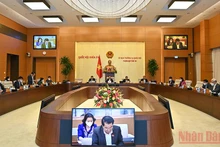 Quang cảnh phiên họp. (Ảnh: Duy Linh)