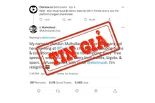Ảnh chụp màn hình dòng tweet đăng nội dung châm biếm về khoản đầu tư của tỷ phú Elon Musk tại Twitter.