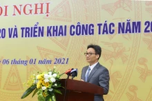 Phó Thủ tướng Vũ Đức Đam phát biểu tại Hội nghị tổng kết công tác năm 2020 và triển khai nhiệm vụ công tác năm 2021 của Bộ Khoa học và Công nghệ.